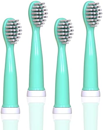 Kids Sonic Toothbrush Replacement Brush Heads for 8660 (Green 4 Pieces)