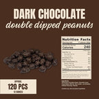Goodland Farms Dark Chocolate Double Dipped Peanuts | 12 Ounce Bag | Fresh Roasted Peanuts Double Dipped in Rich Smooth Dark Chocolate