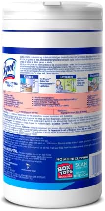 Lysol Disinfectant Wipes, Dorm Room Essentials, Multi-Surface Antibacterial Cleaning Wipes, For Disinfecting and Cleaning, Crisp Linen, 80 Count