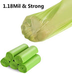 13-15 Gallon Trash Bags Plant Based Garbage Bags Recycling Unscented Tall Kitchen Trash Bags for Kitchen, Yard, Lawn,Office(75 Counts, Green)