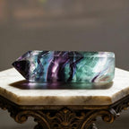 Colorful Striped Fluorite Crystal Wand - 4-7CM Hexagonal Healing Stone