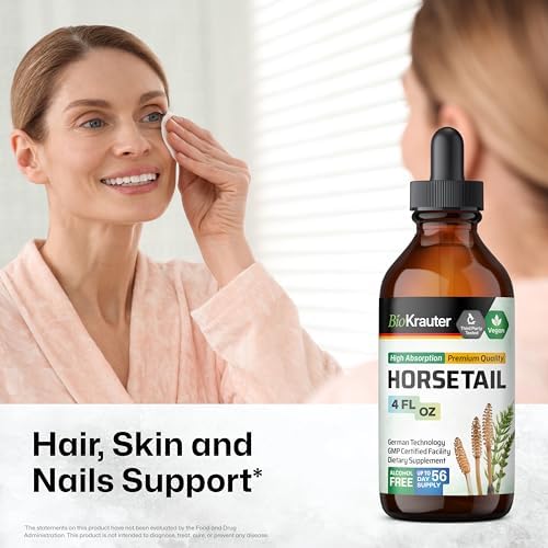 BIO KRAUTER Horsetail Tincture 4 Fl. Oz. & Horsetail 100 Capsules.