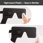 Ophthalmic Eye Occluder with 14 Holes Portable Handheld Eye Exam Tool for Ophthalmologists Orthoptists & Optometrists (Black)
