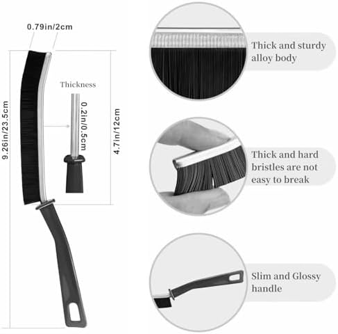2 PCS Crevice Cleaning Brush,Hard Bristle Crevice Cleaning Brush,Crevice Cleaning Tool is Effective to Clean the Small Gap of Kitchen, tolilet and Windows. (2pcs)