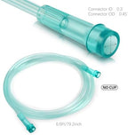 ANSNF 2 Pack Oxygen Mask for Face Adult with 6.6' Tube & Adjustable Elastic Strap - Size M - NO Cup