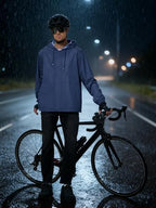 UIQUR Men's Rain Jacket Waterproof Windbreaker Raincoat Cycling Running Hiking Golf Travel Gear Hood Lightweight Packable