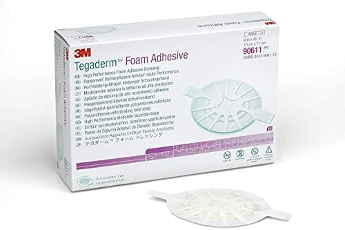 3M 68616 Tegaderm High Performance Adhesive Foam Dressing, 4" x 4.5" Box of 10