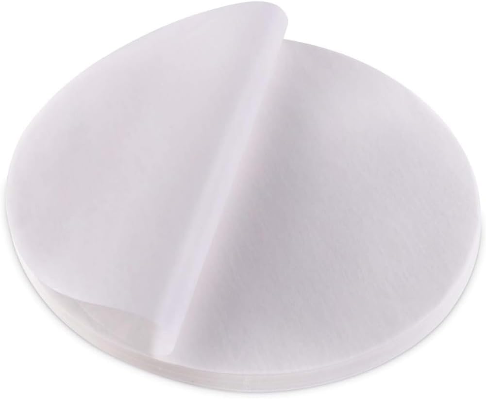 AKOAK 100 Sheets Round Silicone Blotting Paper - Non-stick Oil Absorbing Kitchen Blotting Paper for Cakes, Soups & Fried Foods