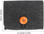 2pcs Essential Oil Storage Case Felt Organizer Bag for Aromatherapy Bottles Travel Holder with Non-woven Fabric in Dark Gray