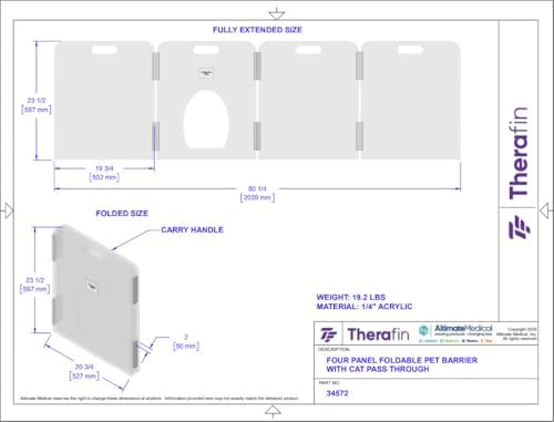 Pet Barrier (4-Panel (Cat Pass Through))