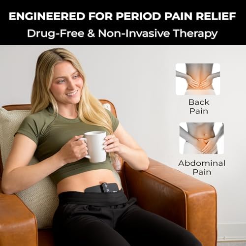 TENS 7000 Heat + TENS Unit for Menstrual Cramp Relief - Wearable Period Pain Device with Heat Therapy & 15 Intensity Levels, USB-C Rechargeable, Discreet & Portable