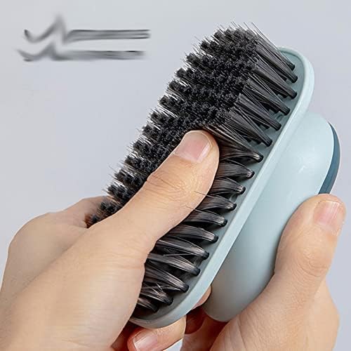 Household Cleaning Brushes Laundry Brush with Handle Flexible Washing Scrub Soft Hair Cleaning Clothes Cleaner Household Tools(Grey)