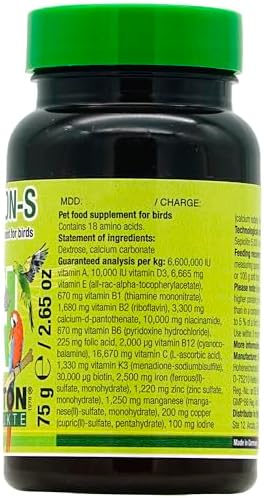 Nekton-S Multi-Vitamin for Birds, 75gm, (2.65 ounce)