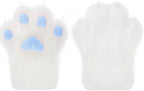 Furry Paws Gloves,Cute Plush Wolf Cat Paw Gloves with Claws Faux Fox Fur Fursuit Paws Halloween Cosplay Animal Costume
