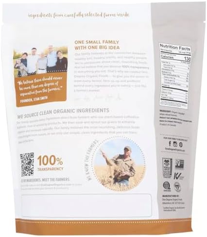 One Degree Organic Foods Sprouted Whole Wheat Flour 5lb – Organic, Non-GMO, Vegan, Plant-Based Baking Flour – Ideal for Bread, Muffins & More + LuxProdX Sticker