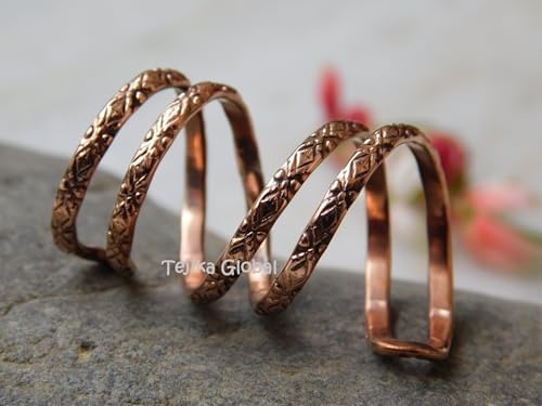 Pure Copper finger splint double Wrab rings, Arthritis Ring For Handmade ring for men women, Splint Ring for PIP or DIP Joint, Arthritis Health Copper Ring Ladies Fingers Thumb Jewelry,