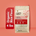 Organic Tattva White Rice Flour (4 lbs) - Indian Organic Rice Flour - Natural Plant Based - Vegan - Kosher - No Additives - Gluten Free - USDA Certified