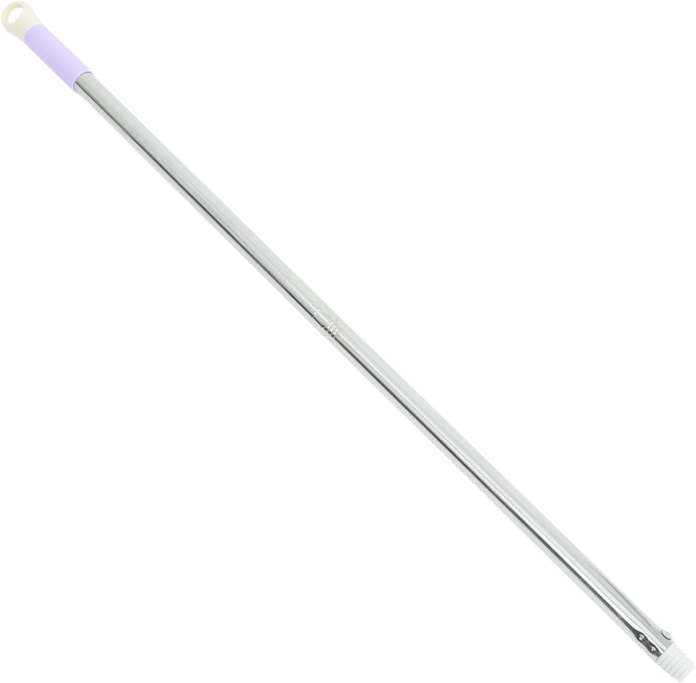 Sosoport Stainless Steel Mop Stick Pole Replacement, 88cm Two-Section Broom Rod with Detachable Handle Grip for Bathroom Cleaning, Household Mop Handle Accessory Set Random Color