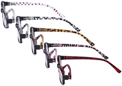 Eyekepper 5 Pack Ladies Reading Glasses with Polka Dots Patterned Temples for Women Reading
