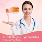Easy@Home Smart Basal Thermometer for Women: Digital BBT Auto Sync with Premom App - Large Screen and Backlit Body Temperature - FSA Eligible, Charting, Precise Fertility Prediction | EBT-300