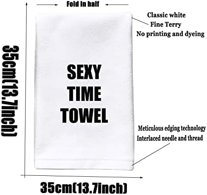 WZMPA Sexy Time Wash Towel Naughty After Cum Gift Gag Wash Cloth Adult Humor Gift for Boyfriend Gilfriend Couple Wife Husband (Sexy Time)