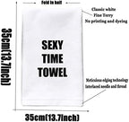 WZMPA Sexy Time Wash Towel Naughty After Cum Gift Gag Wash Cloth Adult Humor Gift for Boyfriend Gilfriend Couple Wife Husband (Sexy Time)