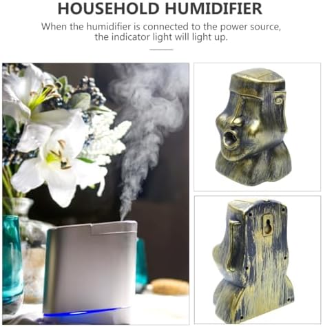 Moai-Shaped Aromatherapy Diffuser Humidifier with Spray USB Air Freshener for Home and Office Creative Desktop Decoration Automatic Shutoff Suitable for Bedroom and Living