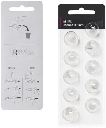 Hearing Aid Domes for Oticon Replacements, Oticon Minifit Open Bass Vent Domes (8 mm/2 Packs）, Universal Domes for Oticon Hearing Aid Supplies.