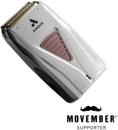 Andis TS-1 17235 Pro Foil Lithium Titanium Foil Shaver, Cord/Cordless, Smooth Shaving Cordless Shaver with Charger, Gray