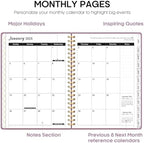 2025 Planner, Weekly and Monthly Planner Spiral Bound, Jan 2025 - Dec 2025, Hardcover 2025 Calendar Planner Book with Tabs, Inner Pocket, Perfect for Office Home School Supplies - A5 (6.3" x 8.5"), Purple