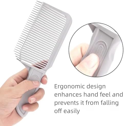V-shaped Comb Hair Blending Tool, Blend Friend Fade Comb Professional Hair Cutting Combs Heat Resistant FlatTop Hairs Clipper Cuts Tools for Men Salon Hairdressing, Barber or At Home (Grey 1pc)