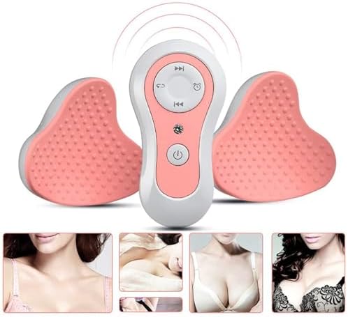 Electric Breast Massager, Waterproof Chest Enhancer USB Electric Chest Augmentation with Hot Compress Function for Lift Enlarge and Care