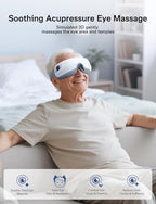 Eye Massager with Heat and Cooling, Fathers Day Dad Gifts for Husband Men, Heated Eye Mask Reduces Migraines, Dry Eyes, Headache Relief Eye Care Devices, Birthday Gifts for Mom Women Men Her