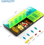 Mossime XL Large Daily Pill Organizer 2 Times a Day, Extra 7 Day Pill Box Am Pm, Weekly Day Night Vitamin Holder, Medicine Organizer, Big Pill Container, Medication Dispenser 14 Compartments