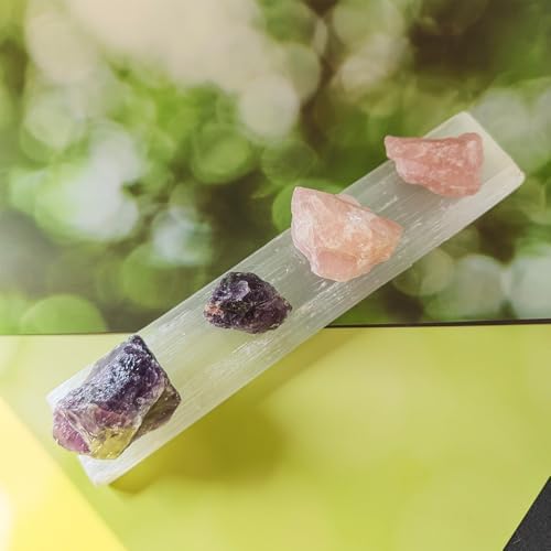 8 x 1.5 in Large Selenite Charging Plate for Crystals Healing Stones Rectangle Selenite Sticks Wand Cleanse Crystals, Amplify Energy, Spiritual Gift for Women, Reiki, Chakra, Yoga, Wicca, Meditation
