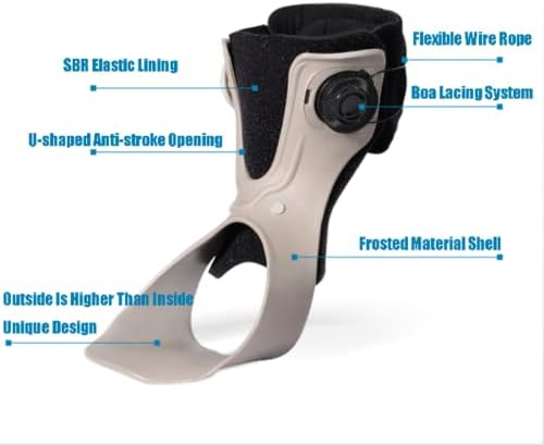 Drop Foot Brace AFO Foot-Up Orthosis Light Balance Drop Foot Brace Foot Drop Orthosis Ankle Brace Support Walking Foot Stabilizer