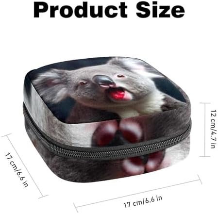 Small Travel Makeup Bag,Cosmetic Bags for Women,Australian Animal Koala,Period Bag
