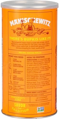 Manischewitz Matzo Meal, 27 Ounce Resealable Canister" Kosher For Passover