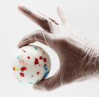 3 INCH LARGE Psychedelic Jawbreaker Candy BIG White Speckled Jawbreaker - Hard As A Rock