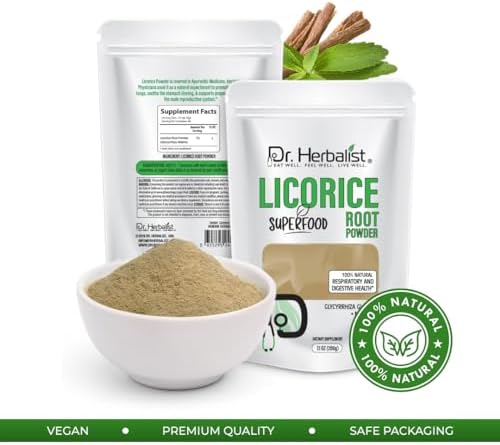 Dr. Herbalist Licorice Root Powder - 200g, Glycyrrhiza Glabra, Supports Digestive Health & Immunity