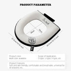 Fashion Zippered Warm Cushioned Toilet Seat Cover,Washable,Reusable Comfortable Universal Toilet Seat Cushion (Black)