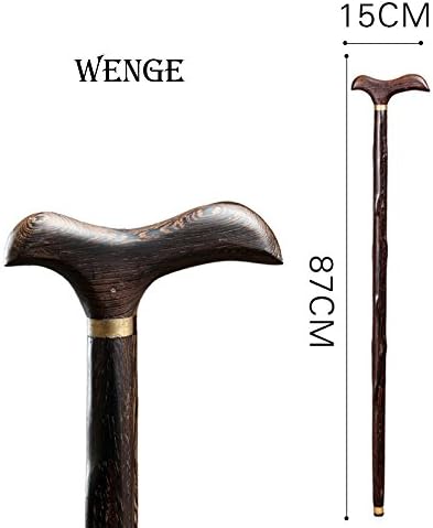 Wooden Cane Faucet Walking Stick Gentleman Cane Non-Slip Crutches Wood Walker Seniors Gift,A