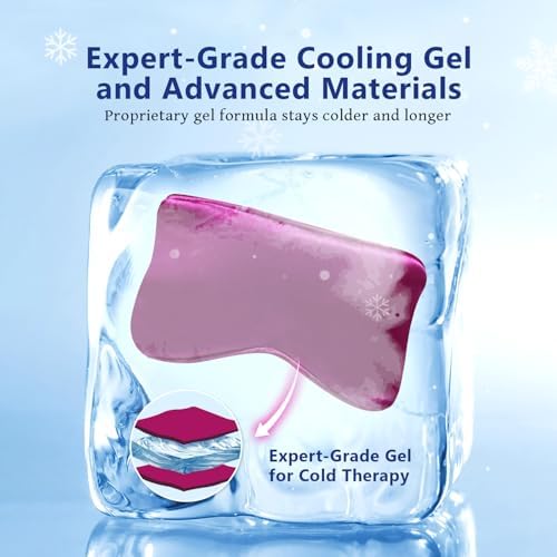 Cooling Eye Mask for Sleeping Silk Migraine Headache Relief Gel Mask Cold Compress Eye Face Ice Pack Reusable for Eyestrain Dark Circles and Puffiness Cold Therapy Gifts for Women Girls
