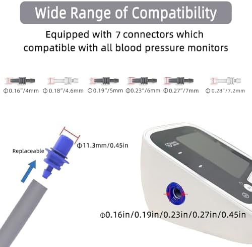 XXXL Blood Pressure Cuff, 9”-26” (22-66CM) Extra Large Cuff Compatible with Omron BP Monitor, Replacement XXX-Large Cuff for Adult Big ARM, with 7 Connectors