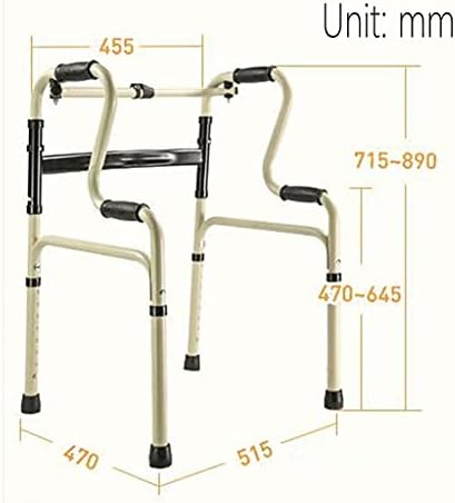 Walkers for The Elderly Walking Frame Folding Portable Aluminum Alloy Belt Wheel Without Wheel Dual-Use/Multi-Function Walking Aid/Elderly Walker