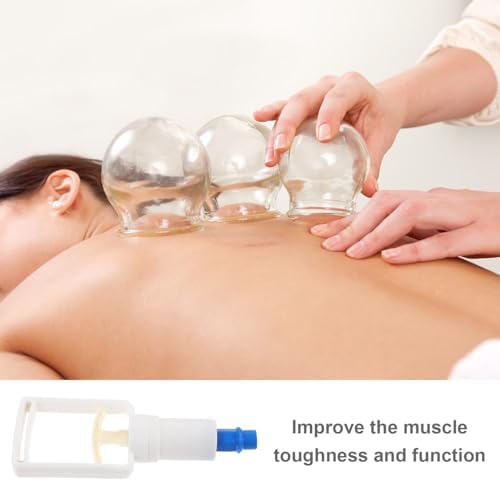CLISPEED Hand Pump Vacuum with Extension Hose Handheld Vacuum Pump Chinese Acupoint Cupping Therapys Air Suction Back Cupping Set Part Replacement