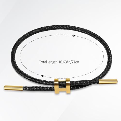 Simple Titanium Rope Steel wire Bracelet, Bracelet with Adjustable Design Polished H Shape Buckle, Fashion Gift for Women Men