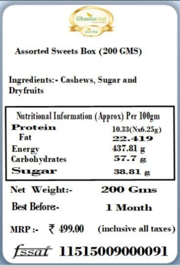 Ghasitaram Gifts Indian Sweets - Rakhi for Brother Rakhi Gifts Sweets- Sweets- Assorted Sweets Box (200 gms) with Pearl Rakhi