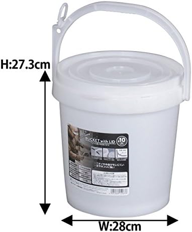 Astage Bucket with Lid #10, W 11.0 x H 10.7 inches (28 x 27.3 cm)