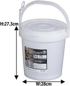 Astage Bucket with Lid #10, W 11.0 x H 10.7 inches (28 x 27.3 cm)